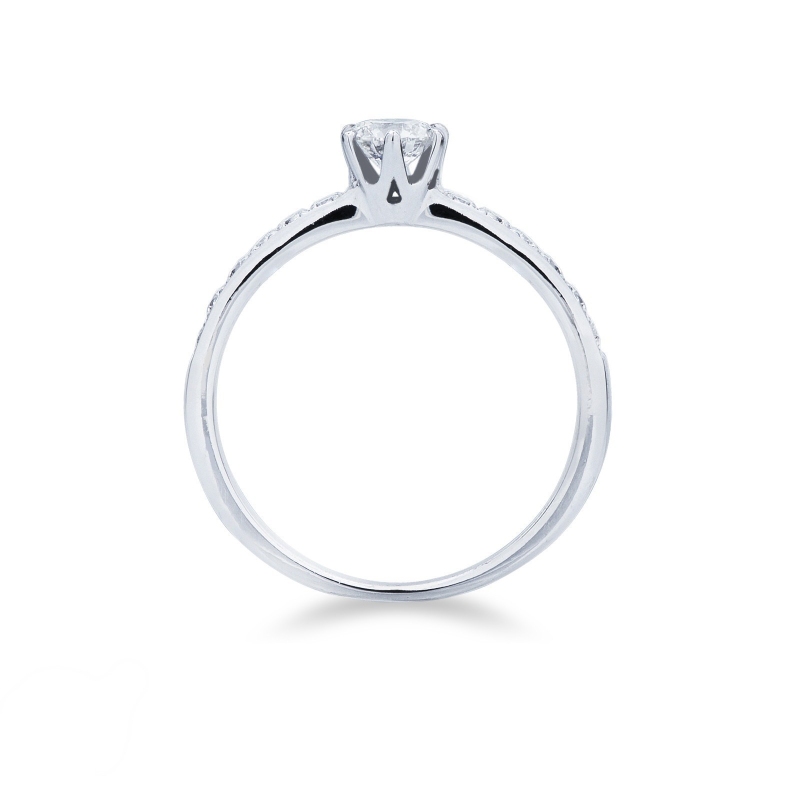 Anello con diamanti Incanto 0.50 ct in oro bianco 18k