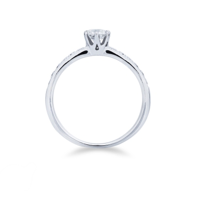 Anello con diamanti Incanto 0.50 ct in oro bianco 18k