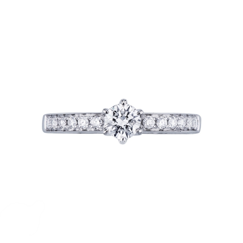 Anello con diamanti Incanto 0.50 ct in oro bianco 18k