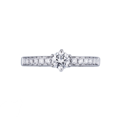 Anello con diamanti Incanto 0.50 ct in oro bianco 18k