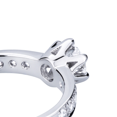 Anello fidanzamento Incanto diamante 0.70 ct oro bianco