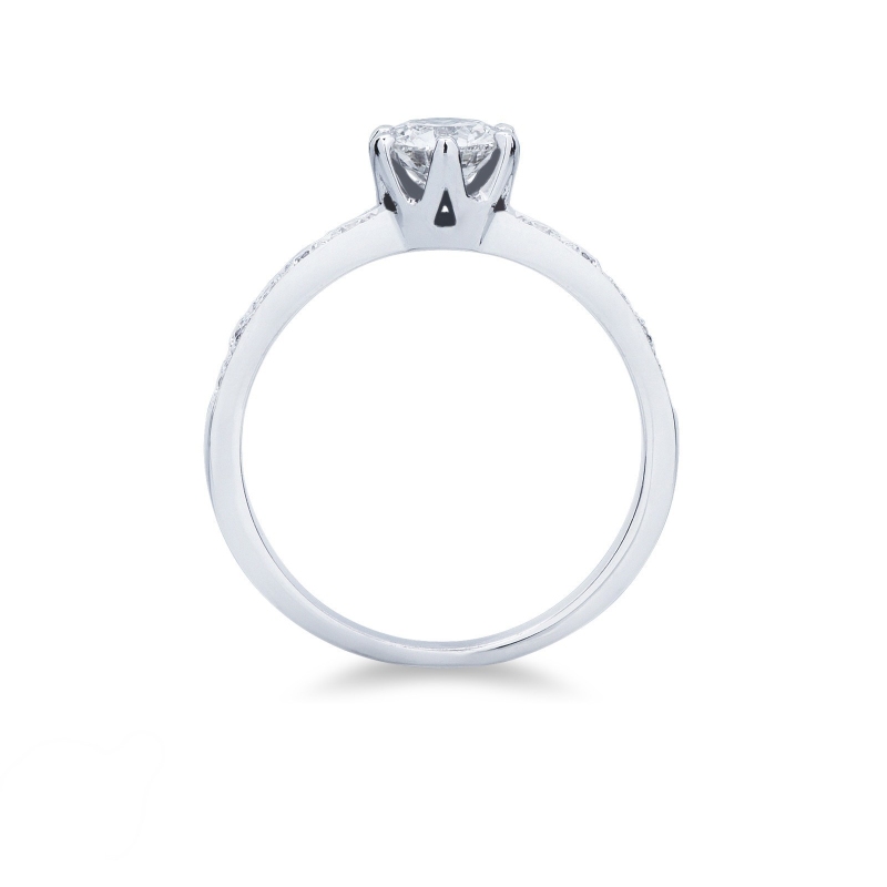 Anello fidanzamento Incanto diamante 0.70 ct oro bianco
