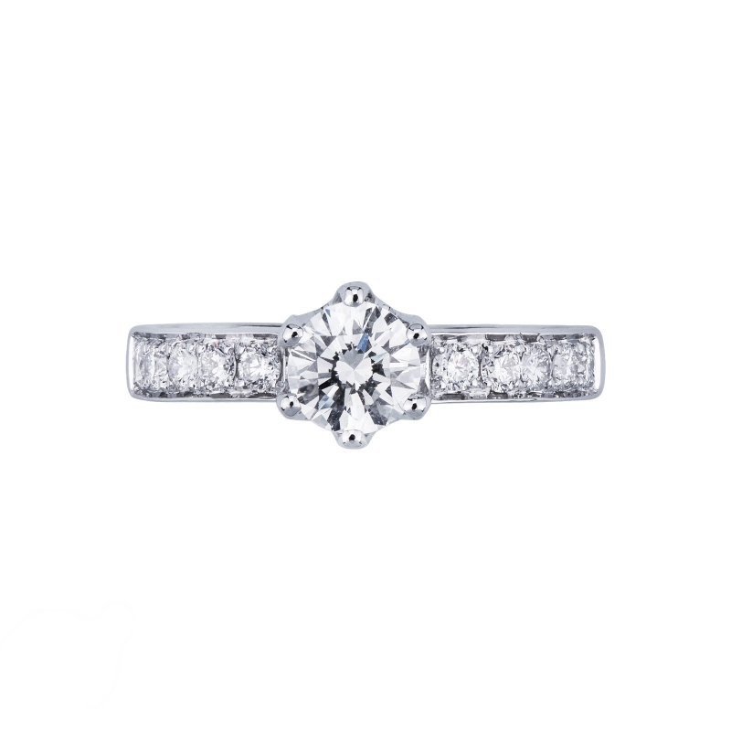 Anello fidanzamento Incanto diamante 0.70 ct oro bianco