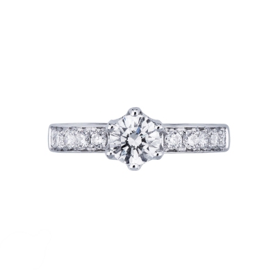 Anello fidanzamento Incanto diamante 0.70 ct oro bianco