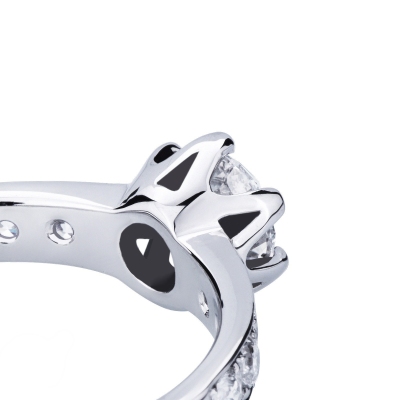 Solitario Anello Incanto 0.90 ct oro bianco 18k