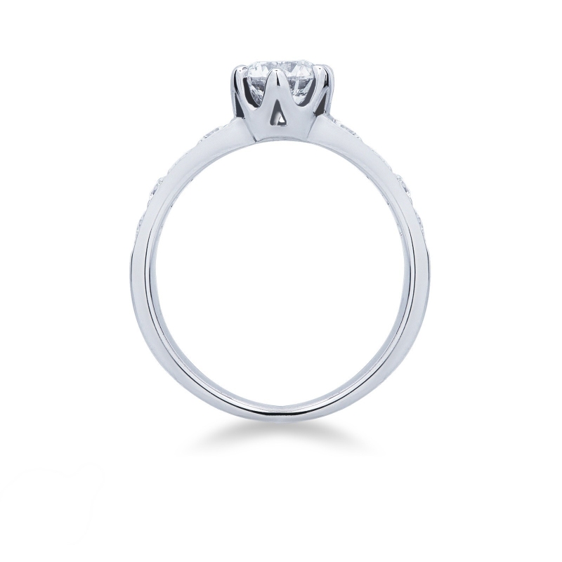 Solitario Anello Incanto 0.90 ct oro bianco 18k