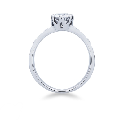 Solitario Anello Incanto 0.90 ct oro bianco 18k
