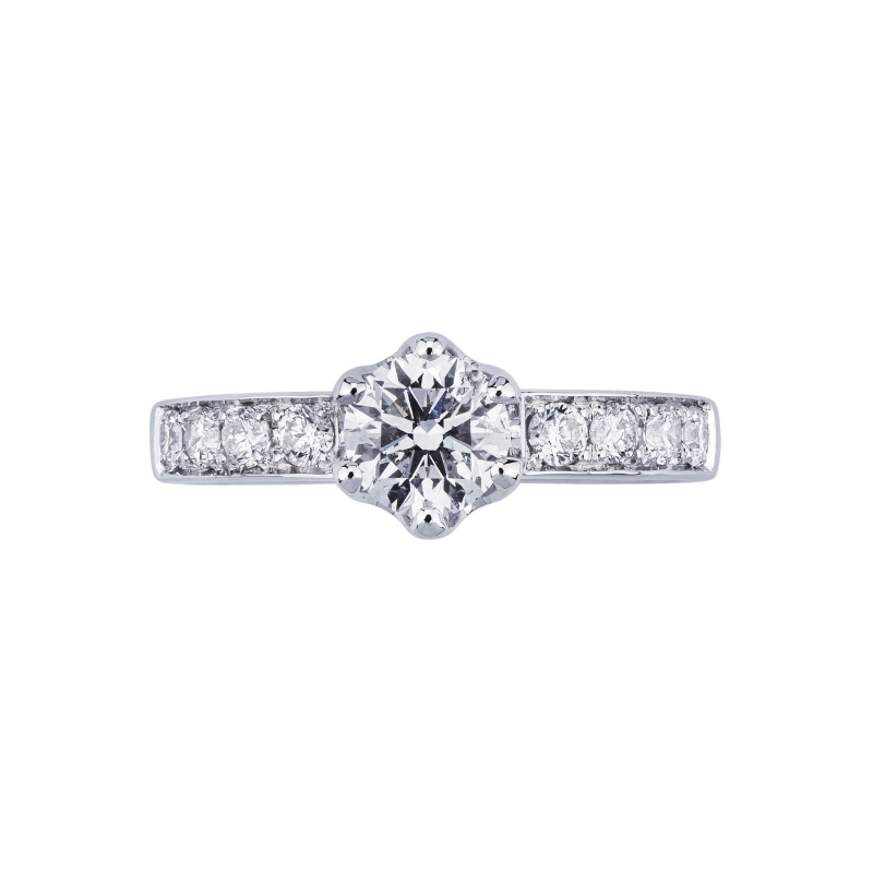 Solitario Anello Incanto 0.90 ct oro bianco 18k