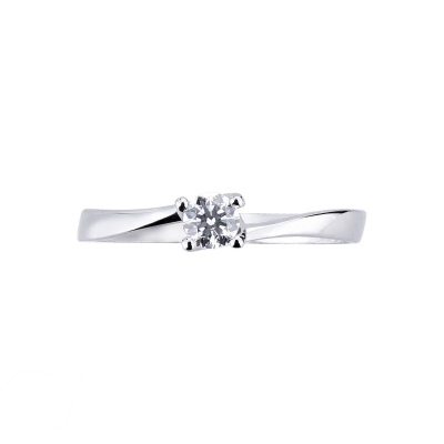 Anello Solitario Promessa con diamante 0,15 ct