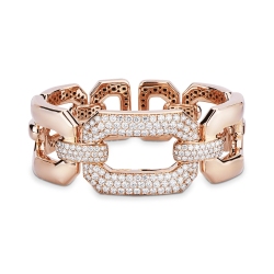 Iced Out Bracelet Rose Gold and Diamonds