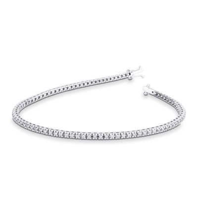 Bracciale Tennis in oro Bianco 18k con diamanti