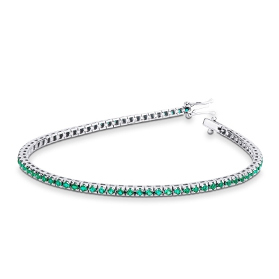 Tennis bracelet with emeralds 