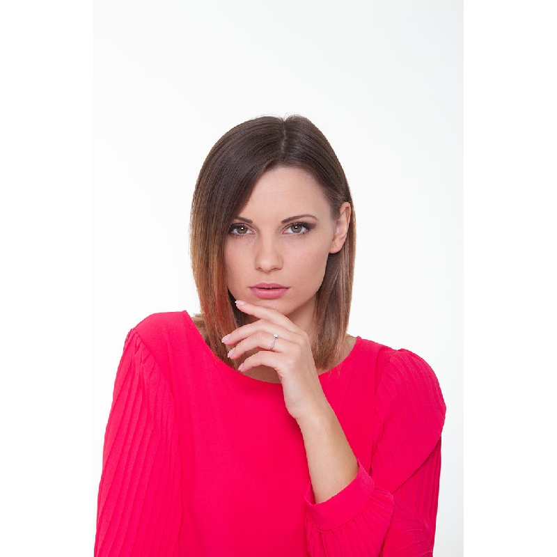 Solitario a 4 punte in oro bianco 18k con Diamante ct. 0,30