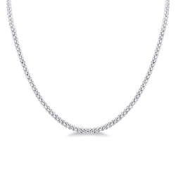 Diamond rope tennis necklace in 18k white gold