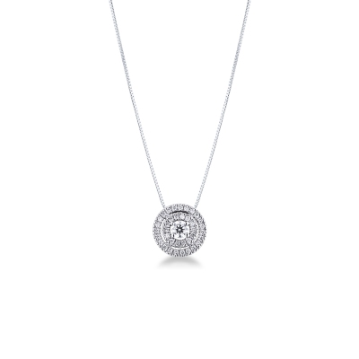 Necklace in white gold 18k with diamonds
