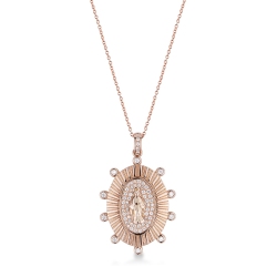 Godmother Necklace Rose Gold With Diamonds