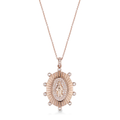 Godmother Necklace Rose Gold With Diamonds