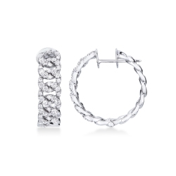 ORECCHINI GROUMETTE A CERCHIO CON BRILLANTI