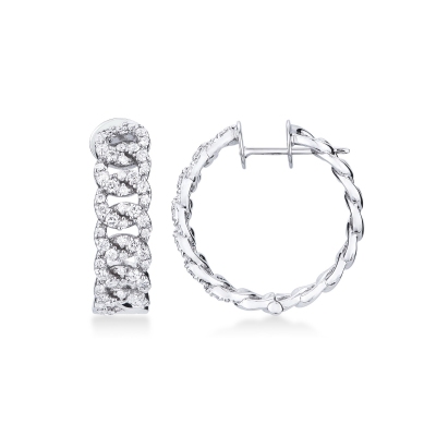 ORECCHINI GROUMETTE A CERCHIO CON BRILLANTI