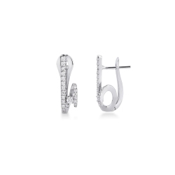 Drop Earrings With Diamonds 750 White Gold