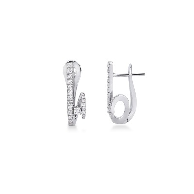 Drop Earrings With Diamonds 750 White Gold