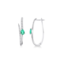 Diamonds Emerald Drop Earrings