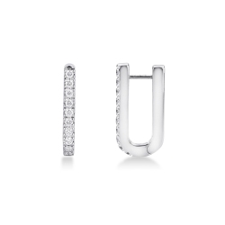 White gold and diamond earrings