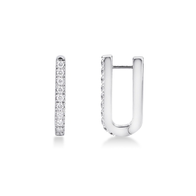 White gold and diamond earrings