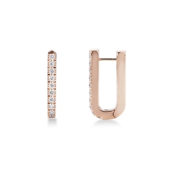 Rose gold and diamond earrings