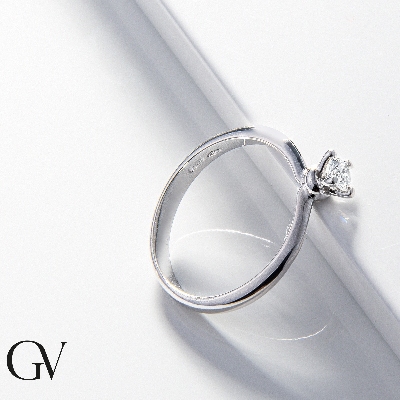 Anello solitario Sospiro 0.20 ct oro bianco 18k