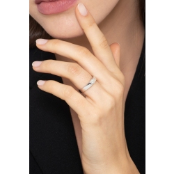 Solitario Anello Unico 0,30 ct in oro bianco 18k 2