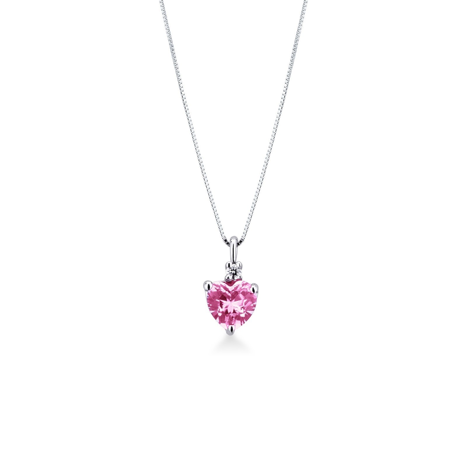 Collana In Acciaio Inox Con Ciondolo Cuore Rosa Termocromatico – Lunghezza 50 Cm, Feilok