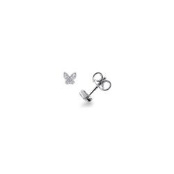 Stud butterfly earrings with diamonds