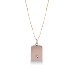 18k rose gold slab with diamond