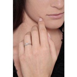 Solitario Legame con diamante 0,25 ct in Oro Bianco 2