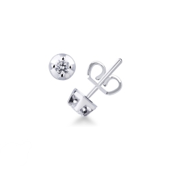 White gold 18k diamond studs 0,20 ct 
