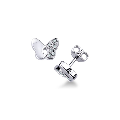 Butterfly earrings with diamonds