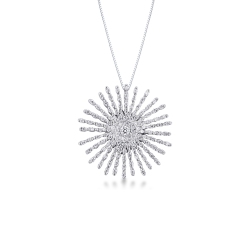 18k white gold necklace with diamonds