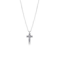 Small diamond cross pendant 