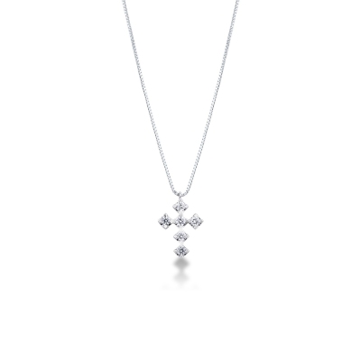 Fancy diamond cross pendant