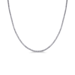 Diamond Tennis Necklace, 18k White gold