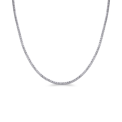 Diamond Tennis Necklace, 18k White gold