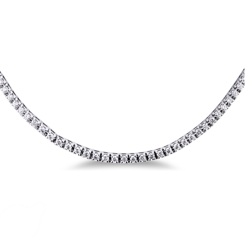 Diamond Tennis Necklace in 18k white gold