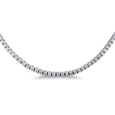 Diamond Tennis Necklace in 18k white gold