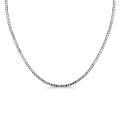 Diamond Tennis Necklace in 18k white gold