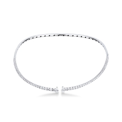 Girocollo choker in oro bianco 18k con diamanti