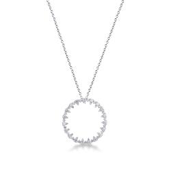 Fancy circle pendant with diamonds