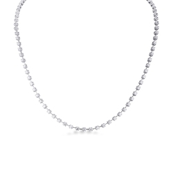 18k white gold necklace with diamonds