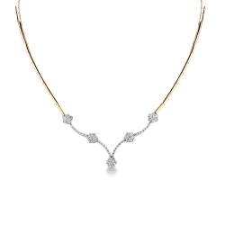Fancy Semirigid necklace with diamonds 