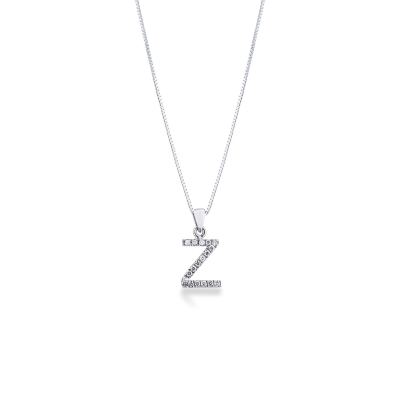 Letter Z pendant with diamonds